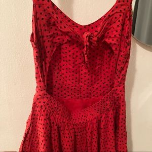 Forever 21 Open-Back Red Polkadot Dress! Cute fit and flare